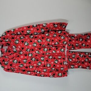 Disney Mickey Mouse Christmas Holiday Pajamas Womens size Large